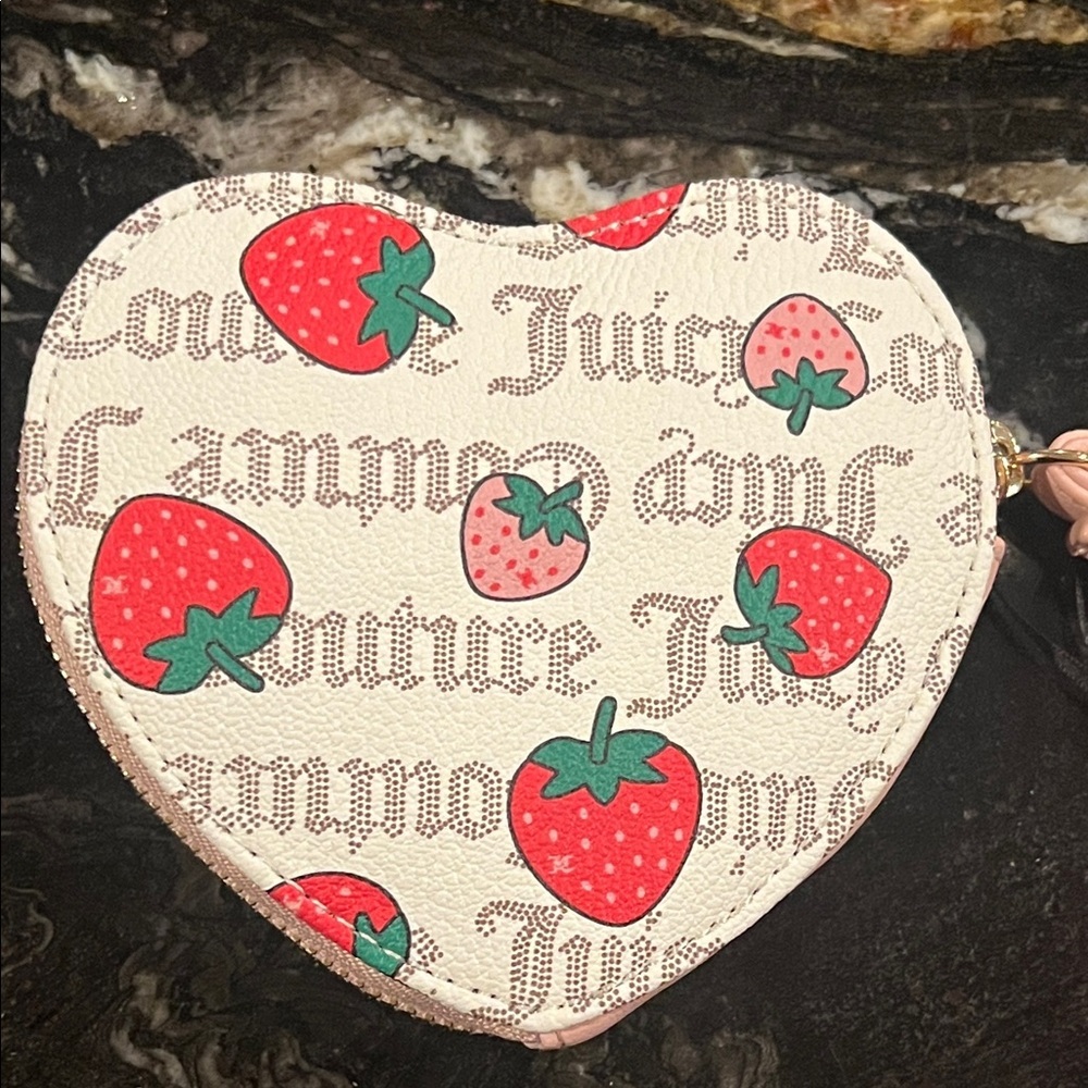 Juicy Couture Pink and Cream Heart Wristlet - Picture 4 of 7